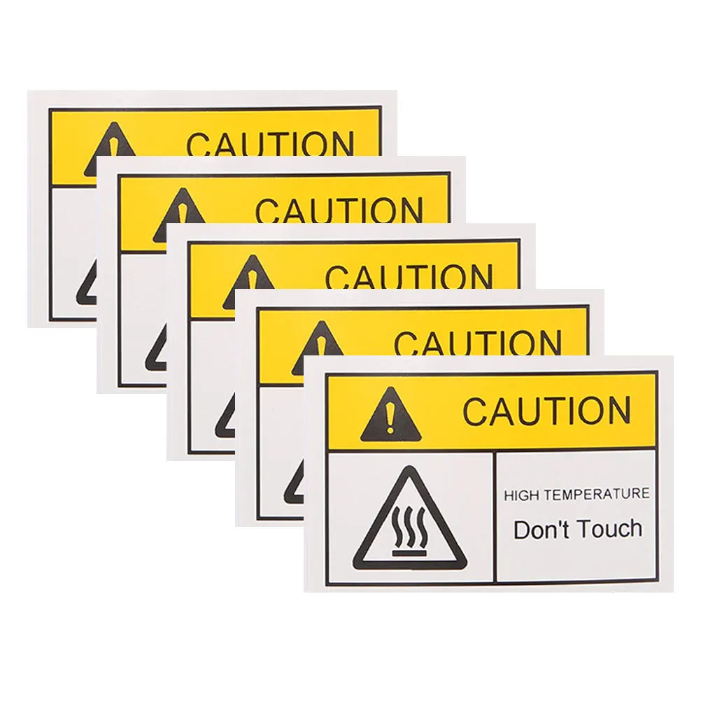 High Temperature Warning Labels Heat Resistant Caution Hot Surface Stickers For Mechanical Equipment Safety Do Not Touch