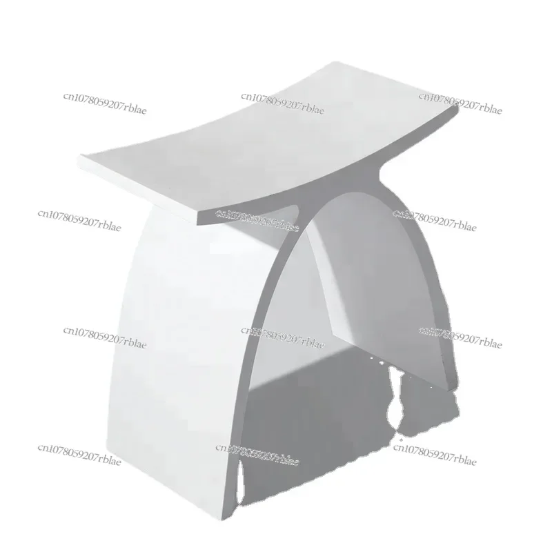 Anti-slip Bathroom Shower Room Chair Solid Surface Stone Bath Stools Bathroom Bench Seat