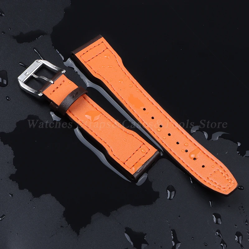 Leather Watch Strap for IWC for Pilot Series 20mm 21mm 22mm Wristband Cowhide Bracelet Men Waterproof Watch Bracelet Accessories