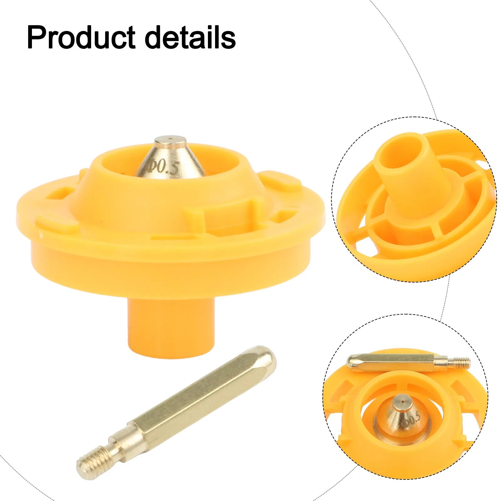1pc Airbrush Nozzle 0.5/1.0/1.5/1.8/2.0/2.5 Replacement Nozzle For Electric Spray Gun Flow Control Sprayer Tip