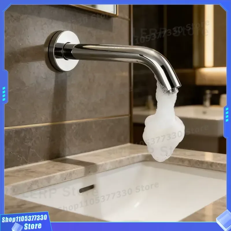 Automatic Infrared Sensor Soap Dispenser Wall Mounted Brass Chrome Plated Non Contact Foam Sterilizer for Hotel Home