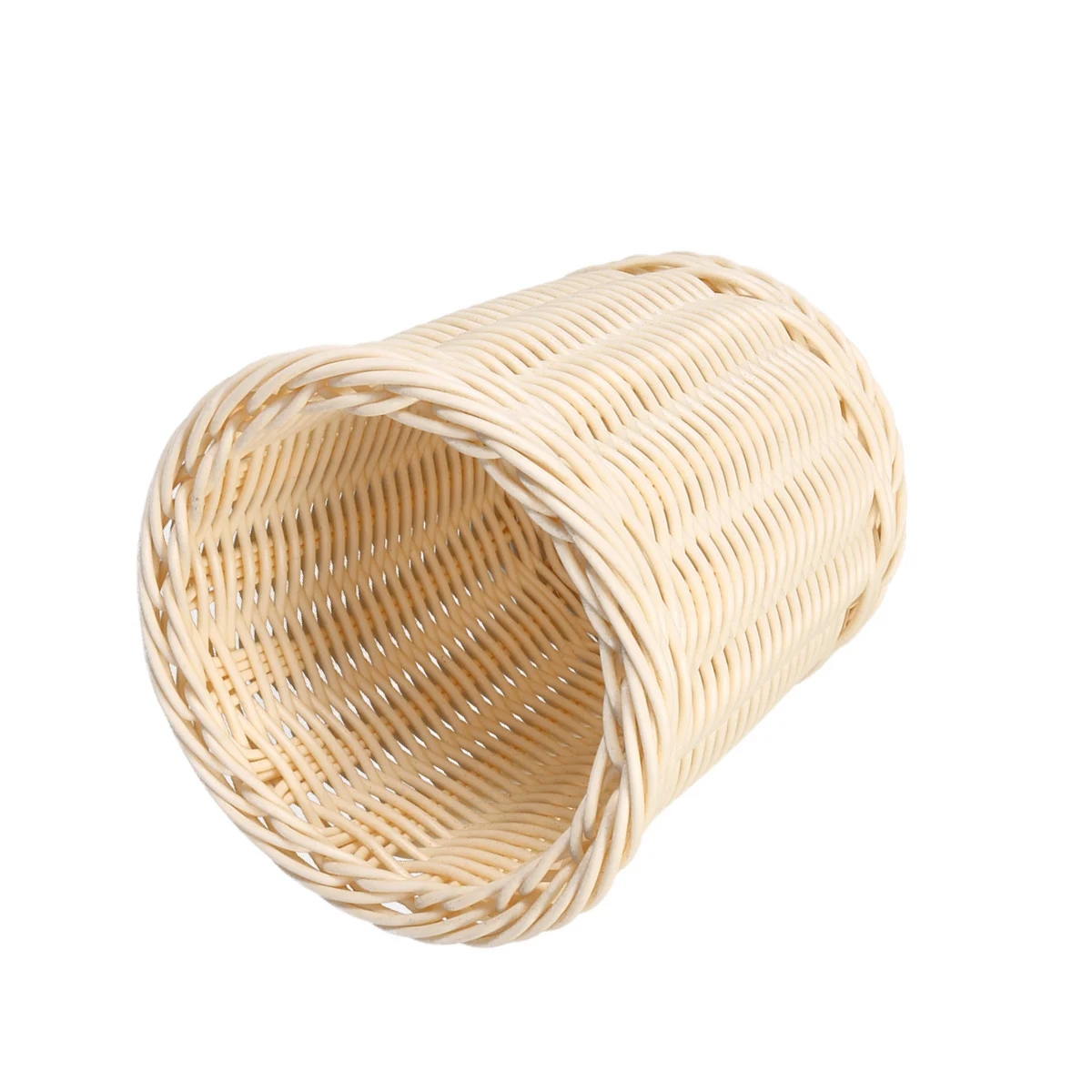 

Desktop Storage Basket Woven Baskets Imitation Rattan Sundries Wicker for Table