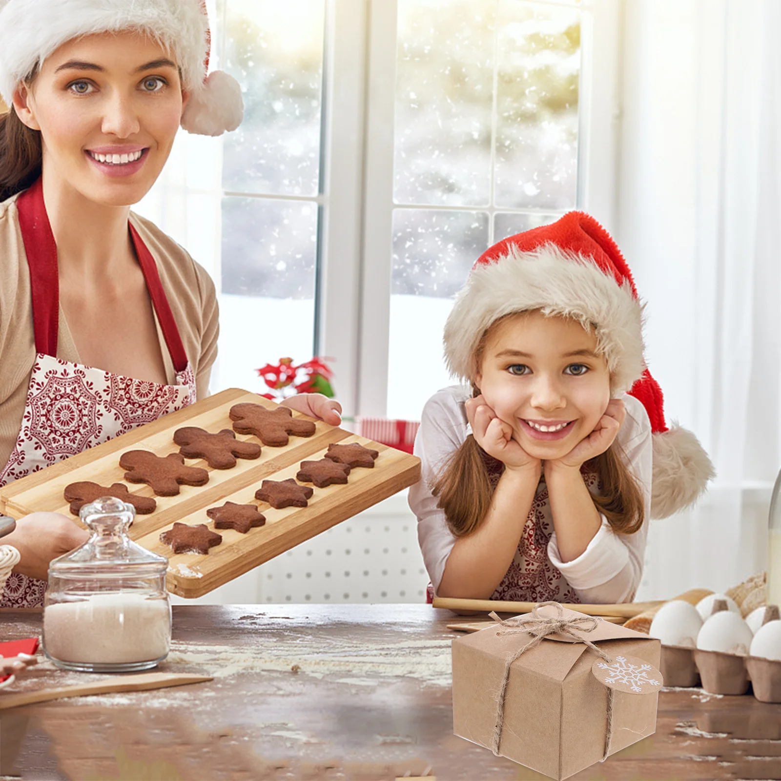 

1Set Christmas Calendar Box Bright Patterns Long-Lasting Material Candy Holder Perfect for Christmas Gift Packaging