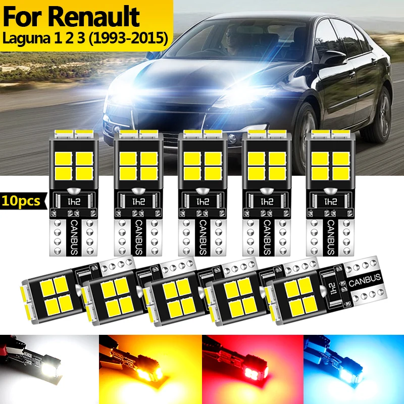 10PCS 12v For Renault Laguna 1 2 3 1993 1994 1995-2015 LED Clearance Light  Parking Bulb Lamp W5W T10 194 Canbus car accessories