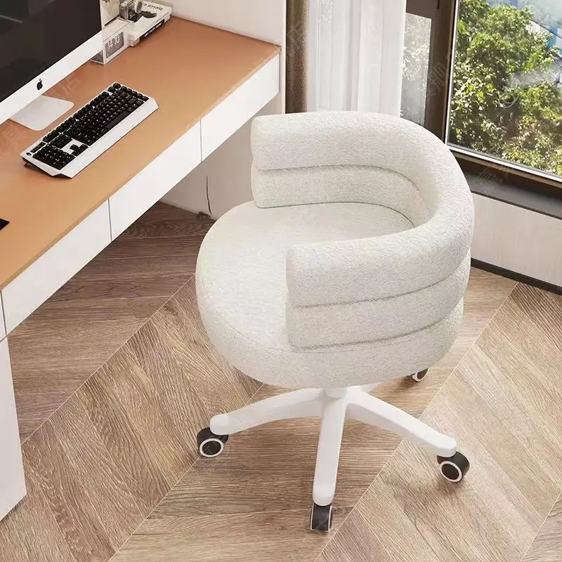 

Adjustable Lifting rotate swivel lamb chair Study chair Makeup desk chair Sofa Bedroom Leisure Student office chairs furniture