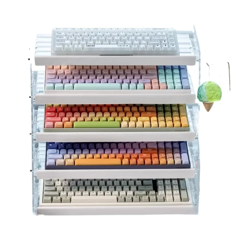 

Mechanical keyboard display stand acrylic storage multi-layer collection cabinet desktop storage cosmetics