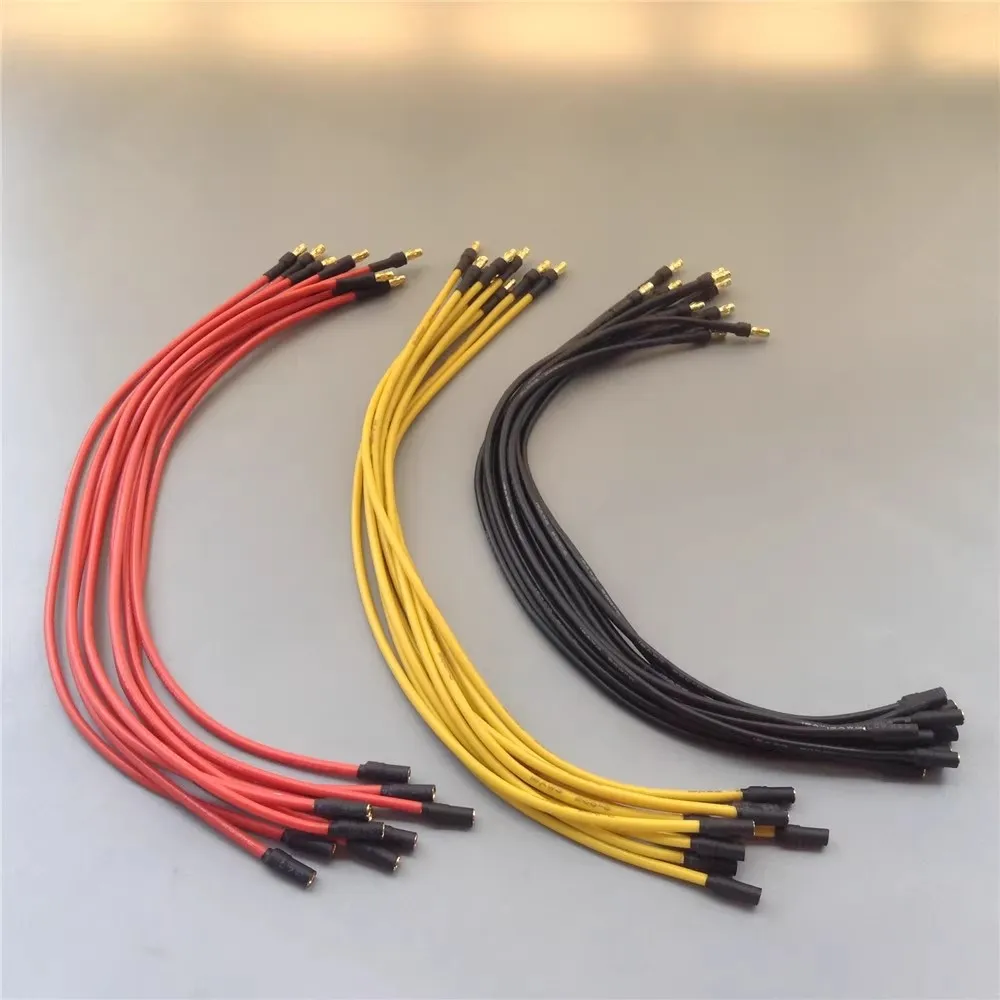 Cable de extensión ESC de Motor de alambre de silicona de alta temperatura de 3,5mm 16AWG enchufes macho/hembra de 30cm