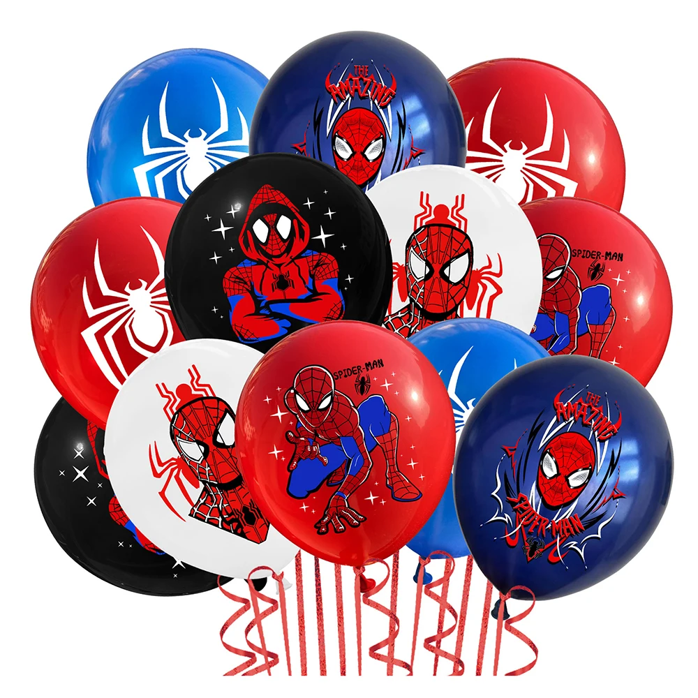 10 قطعة المنتقمون سبايدرمان 12 بوصة بالونات اللاتكس الهواء Globos بنين حفلة عيد ميلاد زينة لعبة للطفل استحمام لوازم الحفلات #4