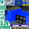 A급 3.2V 340AH 리튬인산철(LiFePO4) 충전식 배터리 10000 사이클 DIY 12V 24V 48V 배터리 팩 골프 태양광 에너지 캠핑 면세 1