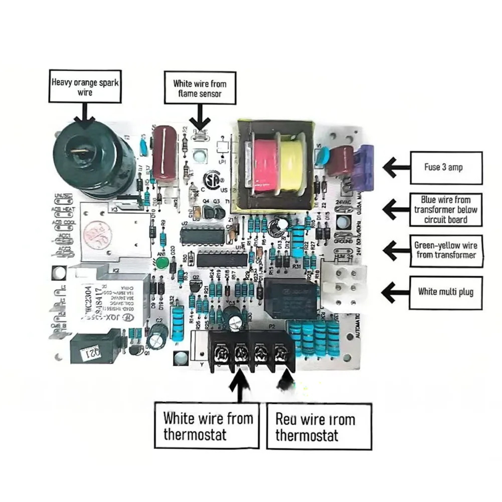 60105 Replacement Control Board for Garage Heaters Fits Heater Models Delivers Reliable Heating Up to 125000 BTU