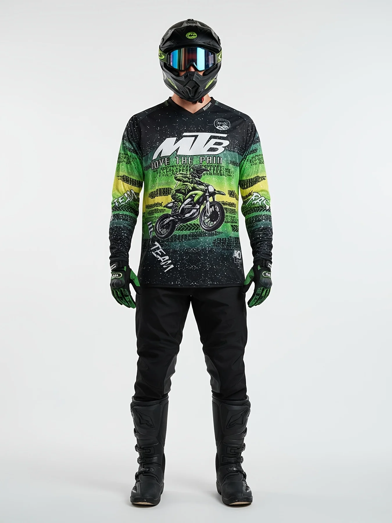 2026 Youth/Men's MTB T-Shirt & Cycling Jersey – Downhill, BMX, & Motocross Style – Long-Sleeve – Plus Sizes Available