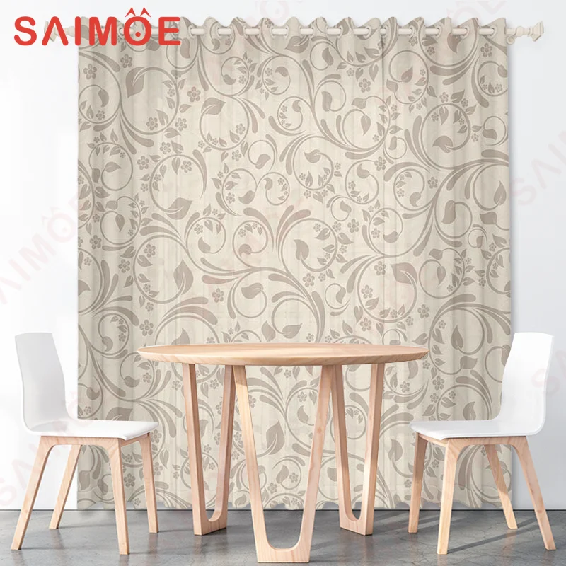 Indian Style Bohemia Beige Pattern Door Curtains for Doorway Bedroom Door Cover Divider Curtain for Living Room Bathroom Decor