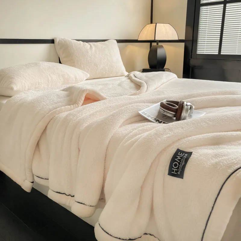 جديد الصف أ نصف الوجهين المخملية الخريف الشتاء الدفء البطانيات للسرير لينة رقيق الدفء أريكة بطانية شال القيلولة البطانيات
