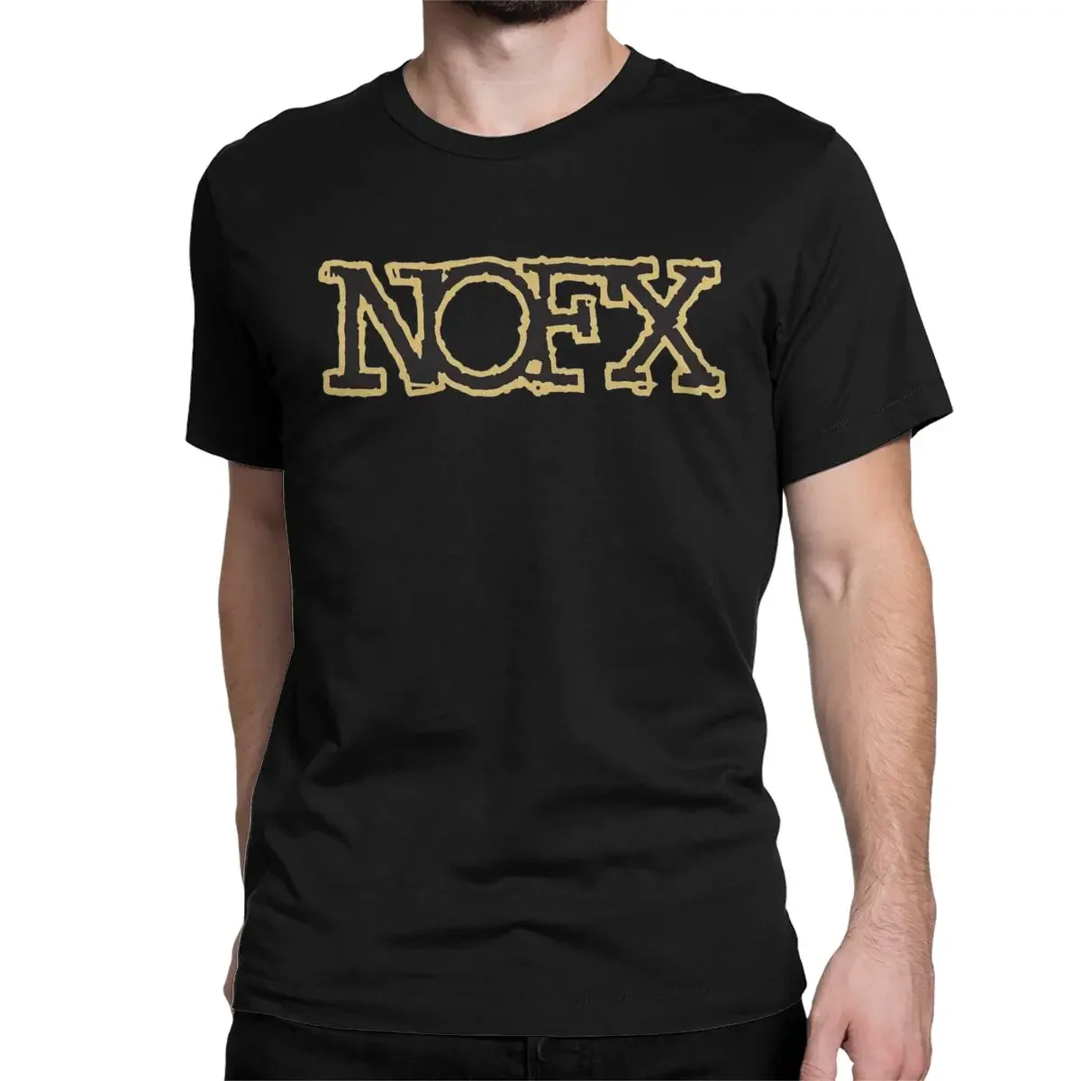 NOFX Punk In Drublic Logo T-Shirt Men Funny Cotton Round Neck Short Sleeve T Shirt Plus Size Clothes Oversized Graphic Tee Shirt