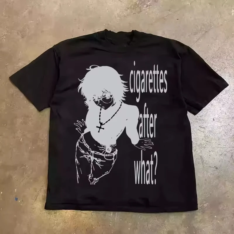 Hunter X Hunter Shizuku Murasaki Phantom Troupe Washed Cotton T‑shirt Unisex Double‑sided Oversized Short Sleeve Harajuku Tops