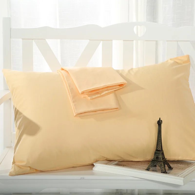 1p 1x300 Thread Count Pillowcases 100% Cotton Single Simple Solid Color Comfortable Soft New Queen Size Pillows Covers Wholesale