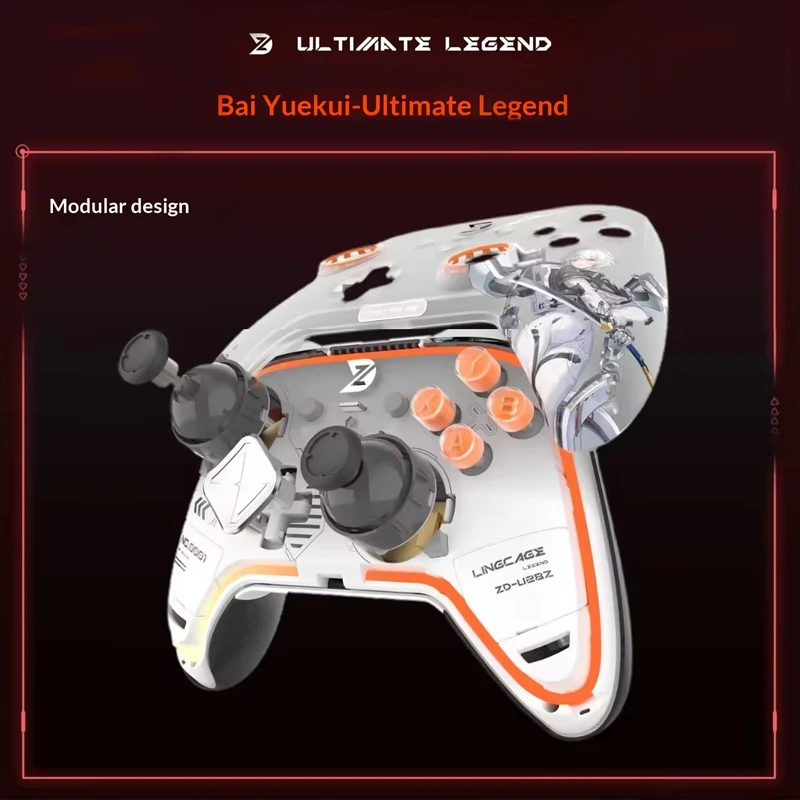 ZD Ultimate Legend Ling Cage Bai Yuekui Co‑Branded Game Controller Modular Precision Joystick E‑Sports Gamepad