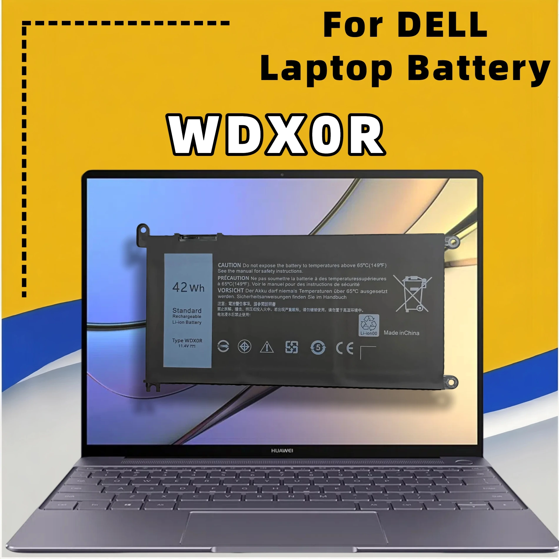 

FRLESUI Laptop Battery WDX0R WDXOR For DELL Inspiron 14 5368 5567 7560 5767 7472 7460-d1525s 7368 7378 5565 Latitude 3488 3580