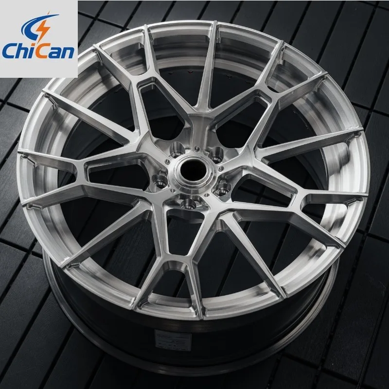 

【2026】Chican Custom Forged 18-24 Inch Brushed Silver STAR Multi Spoke Concave T6061 Alloy Wheel Hub 5X112 5X108 5X114.3 5X120​