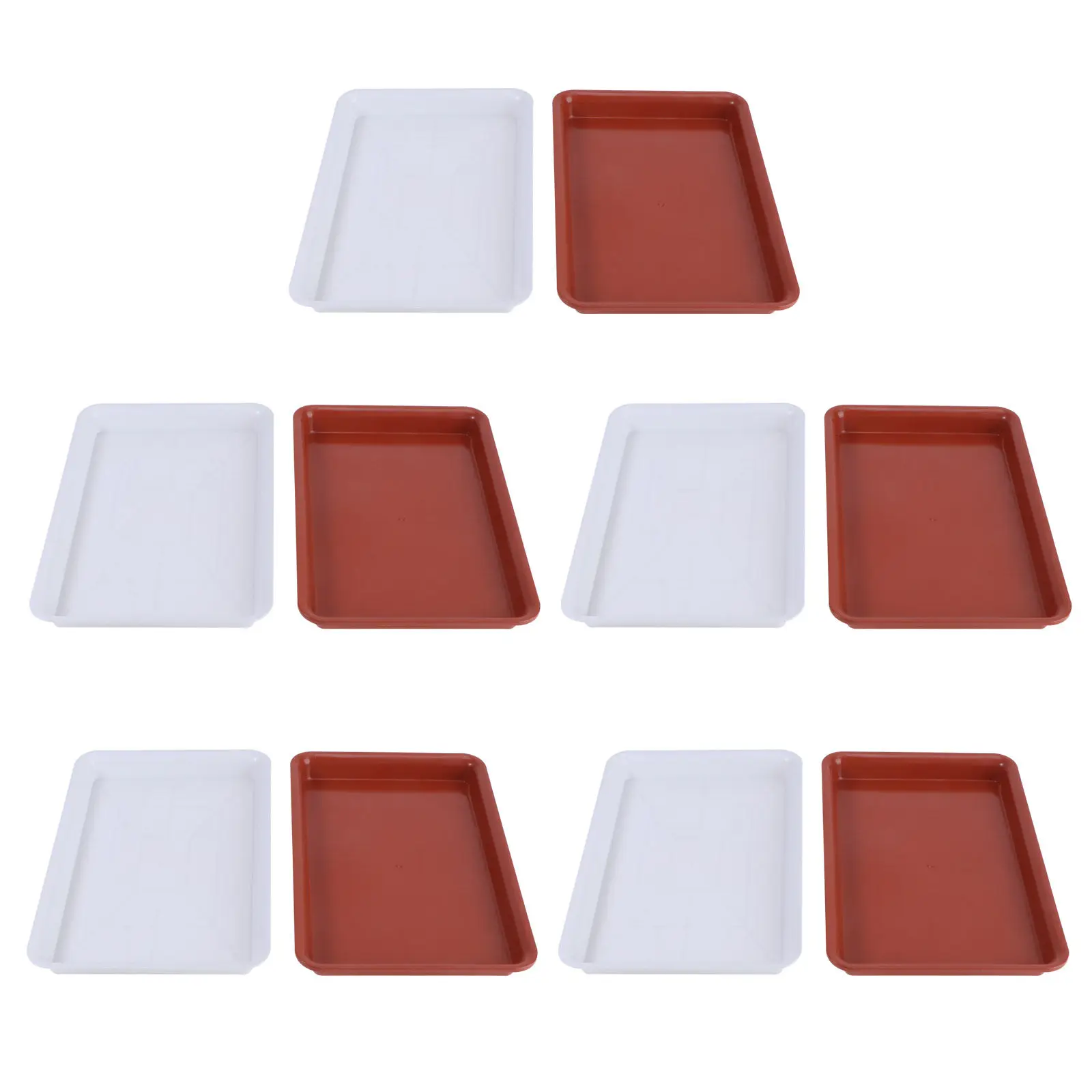 

10Pcs Premium Thick Plastic Flowerpot Tray Plant Saucer for Indoor Outdoor Use Water Drainage Soil Containment Clean Floor