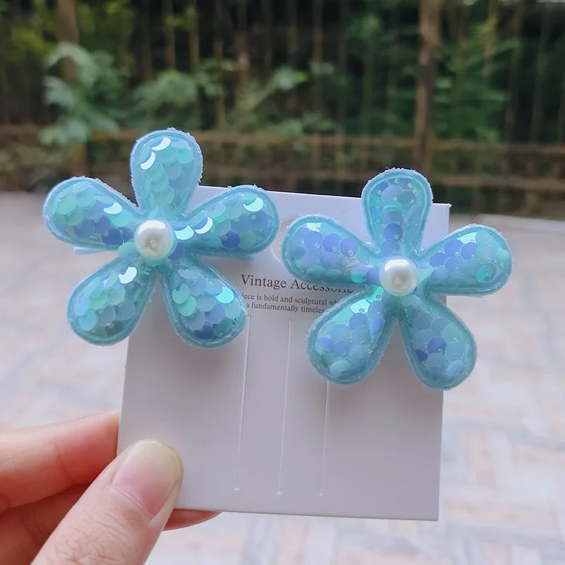 2PCS New Lovely Princess Flake Floral Girls Hairpins Children Headwear Hairgrip Hair Clips Barrettes Hair Accessories