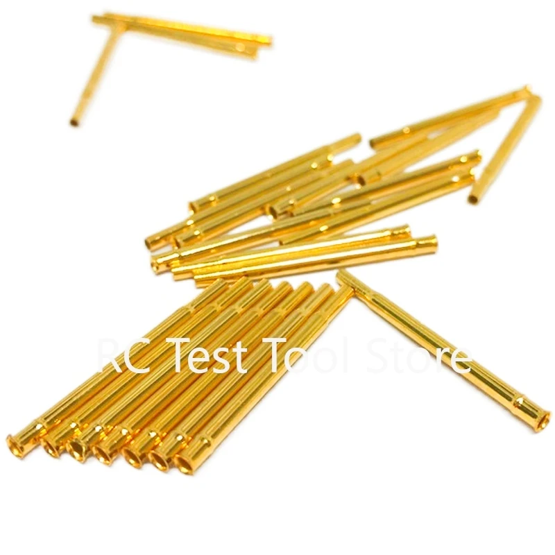 100PCS R160-1C Test Pin P160-B Receptacle Brass Tube Needle Sleeve Seat Crimp Connect Probe Sleeve Length23.7mm Outer Dia 1.67mm