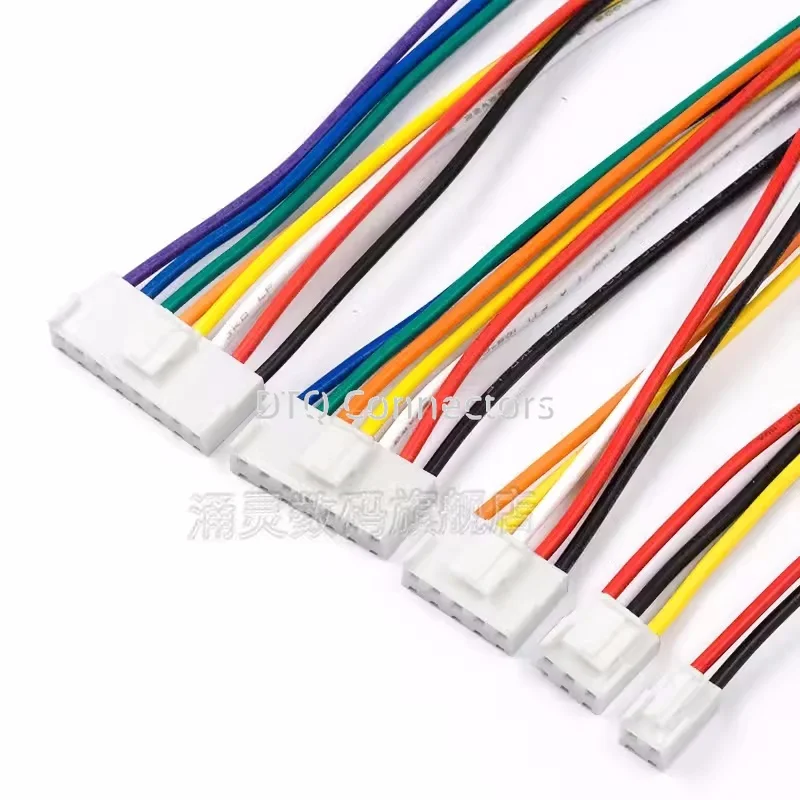 JST VH 3.96mm Pitch Single Female Plug Wire Cable Connector 2P 3 4 5 6 8 10 Pin VH3.96 22AWG Wires 10CM 20CM 30CM