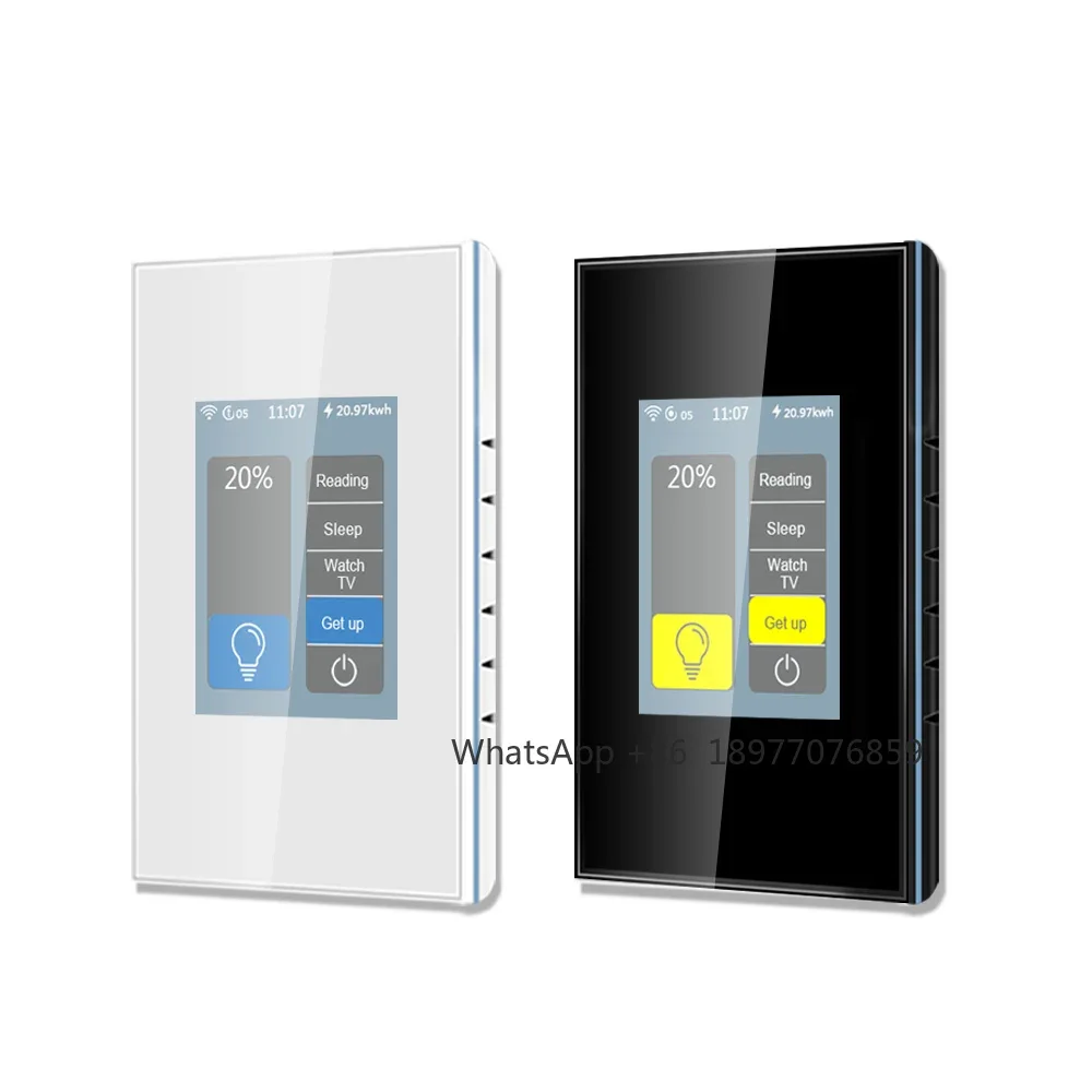 Smart Switch Dimmer Switch L8 LCD Touch Panel WiFi Mesh Zigbee Support Voice Control Google Home Alexa Siri Homekit