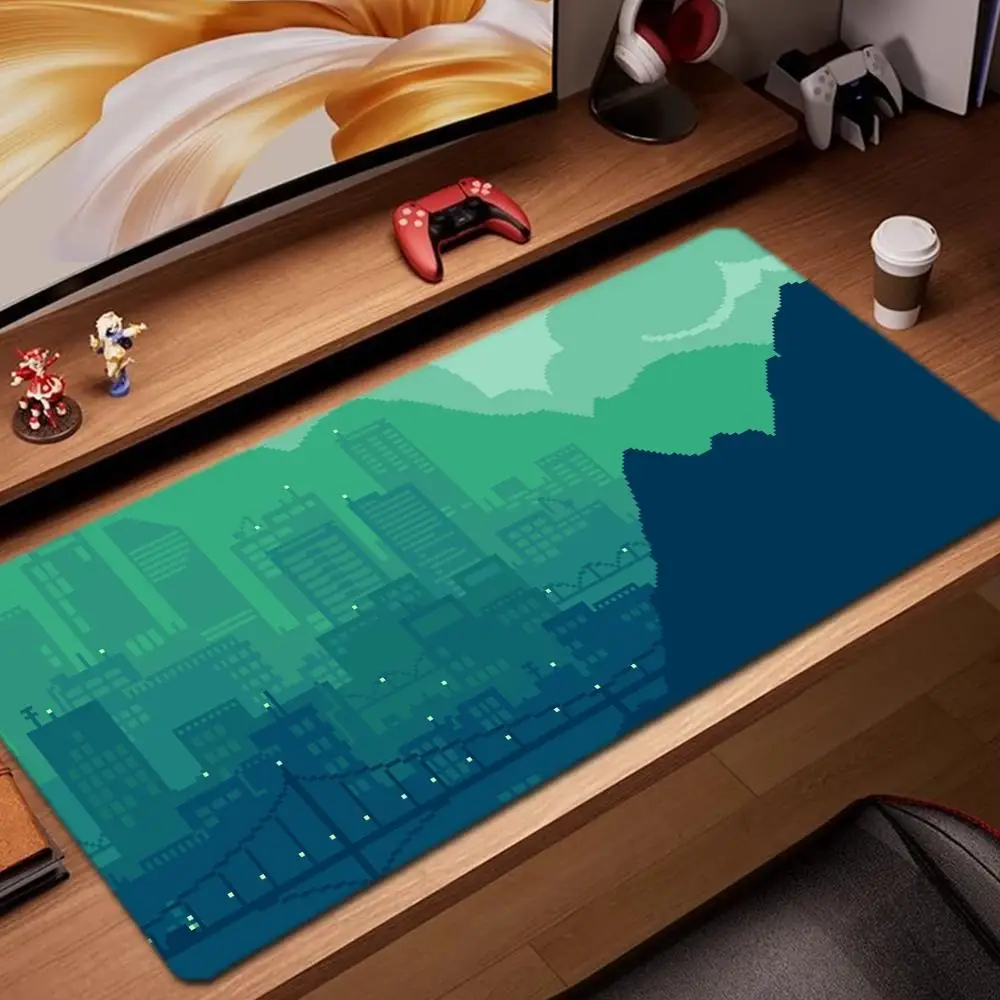 

pixel background Mouse Pad Game Accessories keyboard pad XXL large locking edge 900X400 mm table mat Gaming mousepad