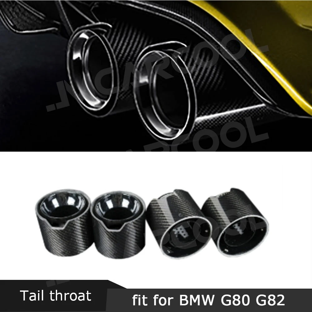 

JMCARCOOL 4pcs Carbon Fiber Car Rear Diffuser Exhaust Tips Modify Car Accessories For BMW G80 G82 G83 G87