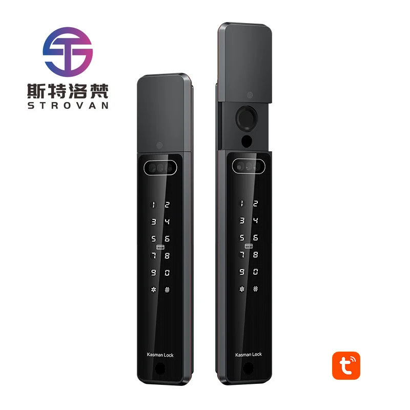 

STLF SOURCE PRICE Slim Smart Door Lock Sliding Out Door Waterproof Gate Original English Tuya Smart Lock