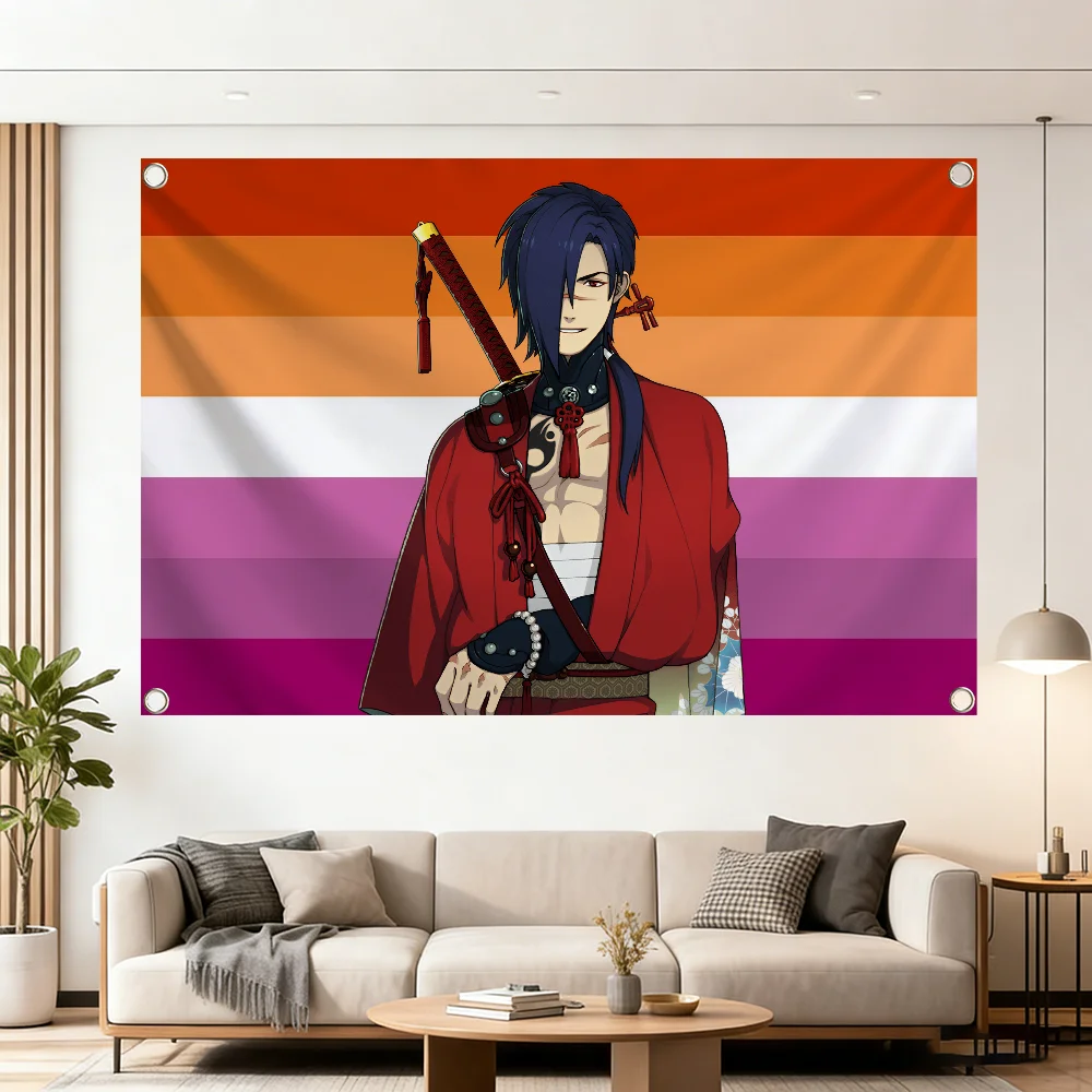 Koujaku DRAMAtical Murder Anime flag Decoration Outdoor Picnic Party Art Hanging Home Camping Party Banner Best sellers