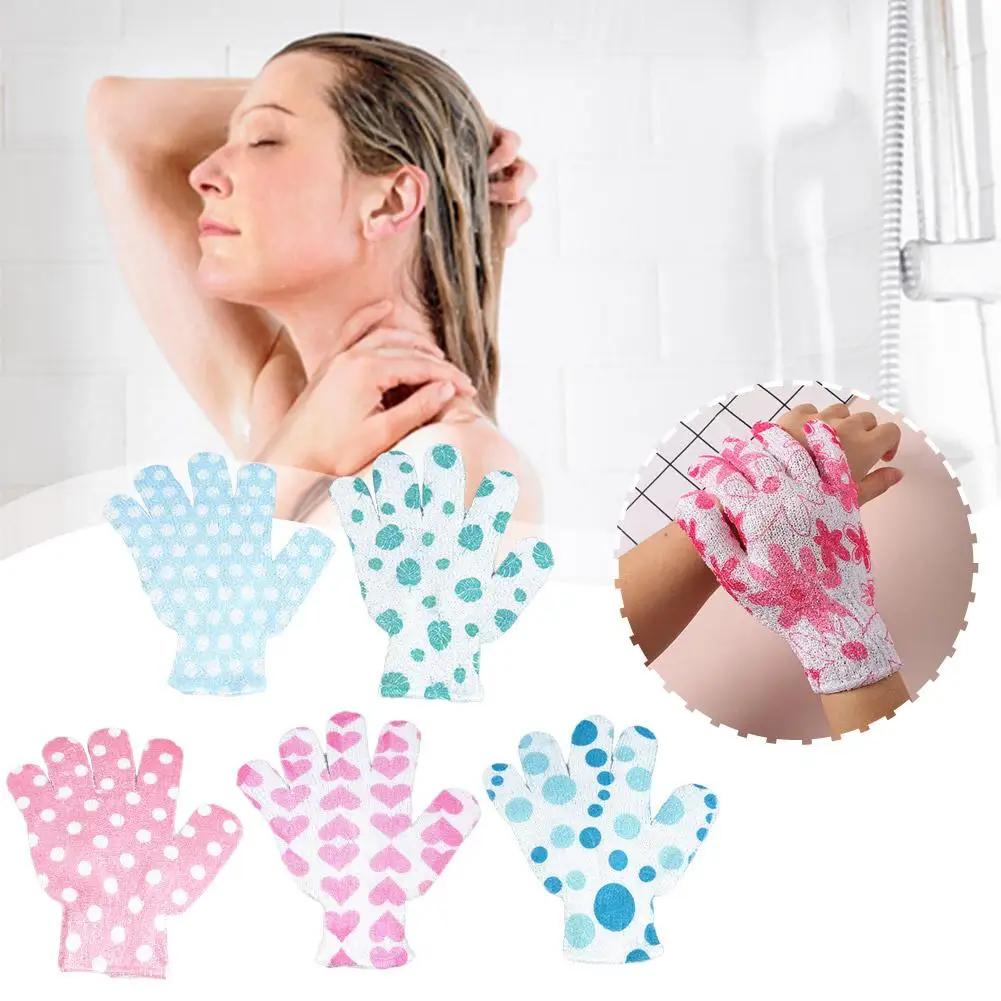 1 Stuks Willekeurige Vijf Vingers Badhandschoenen Douche Handdoek Scrub Baden Kinderen Terug Elastische Home Wash Nieuwe Body Supply Handschoenen Veeg E8c2