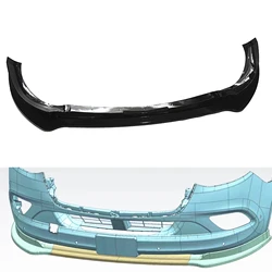 Front Bumper Spoiler Lip For Mercedes Benz Sprinter W907 W910 2019 2020 2021 2022 2023 2024 Gloss Black Lower Splitter Protector