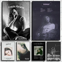Hot Music Album Star Singer Gracie Abrams Retro 80s Print Posters Art Living Room Home Decoration Wall Decor Painting Picture