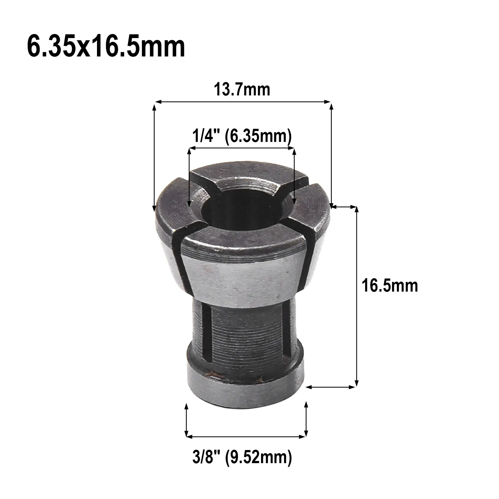 Spannfutter oder Spannzange, geeignet für Hartmetall-Spannzangenfutter-Adapter, Hartmetall-Spannzangenfutter-Adapter, Gravur- und Trimmmaschine, Fräser