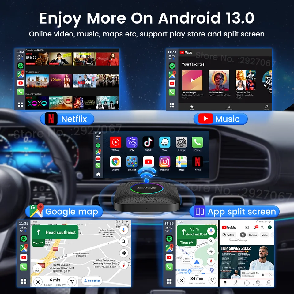 Carlinkit CarPlay Ai Box Android 13 8GB+128GB