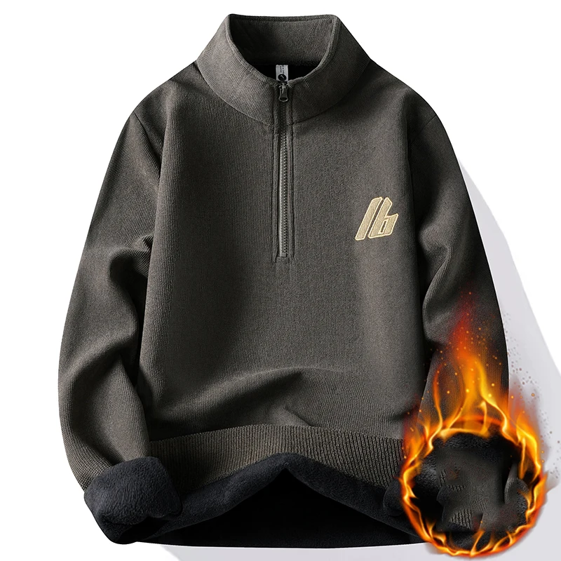 Casual Sweater Male Men's Warm Knitted Sweater Streetwear Pullovers Thick Fashion Clothing Spring Autumn Winter Men Clothing