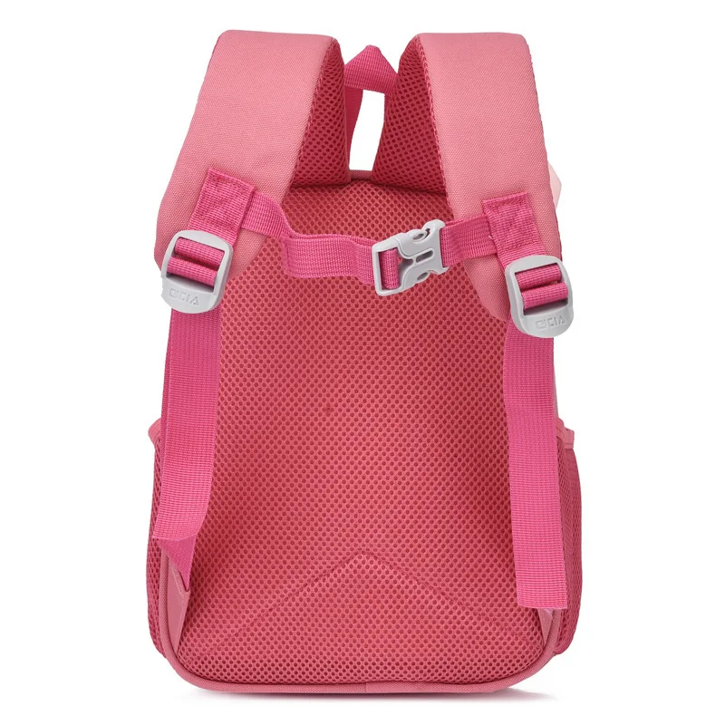 Mochila infantil Sacos de jardim de infância 2-3-4 Ano de idade Contrastante Dos Desenhos Animados Bonito Animal Load Reduction Mochila para meninos e meninas