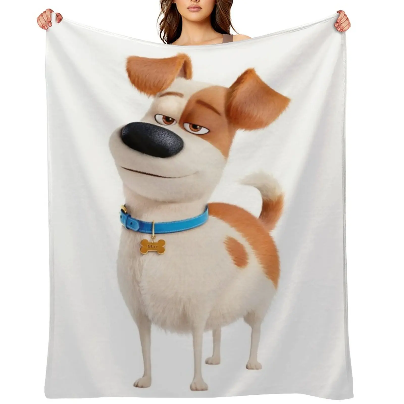 

Max From The Secret Life of Pets Throw Blanket Thin Beautifuls Plaid on the sofa Sofas Blankets