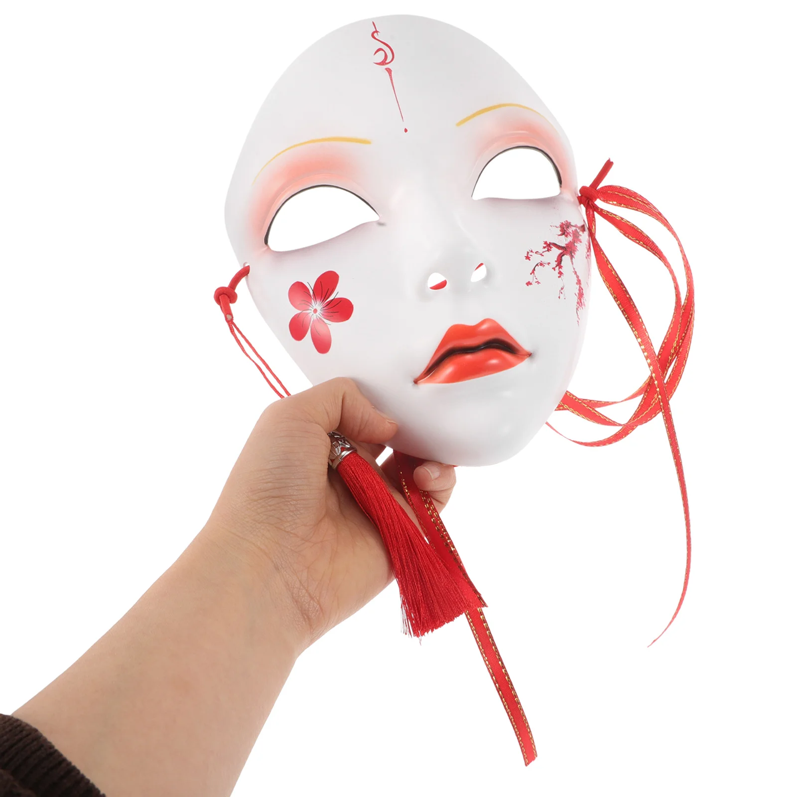 

Handpainted Chinese Style Full Face Coverage Halloween Party Mask for Women Cosplay Masks Festival Prank Tool for Adults