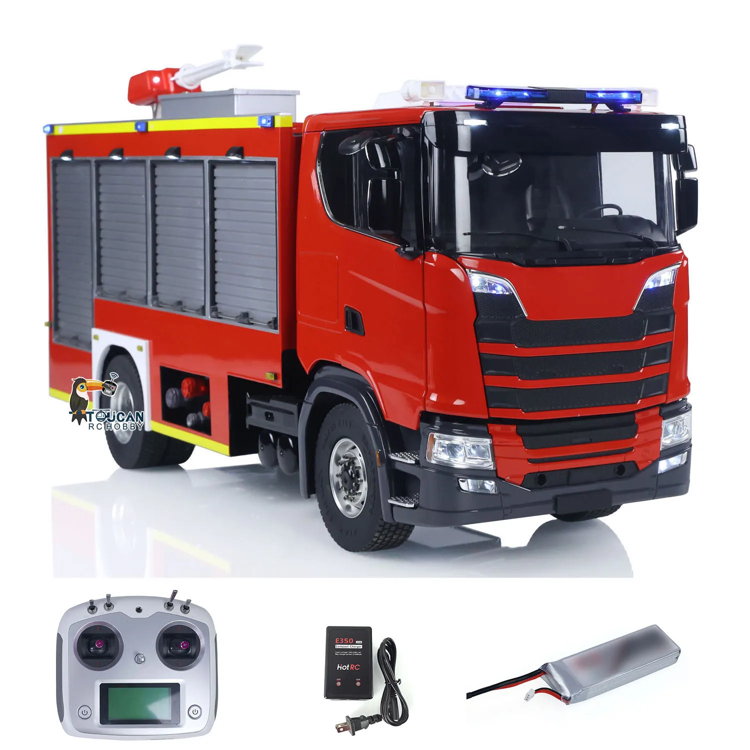 

1/14 RC Fire Truck SC 770S Electric Vehicle i6S Radio 2Speed Gerabox Remote Control Water Spraying Truck Light Sound System Toys