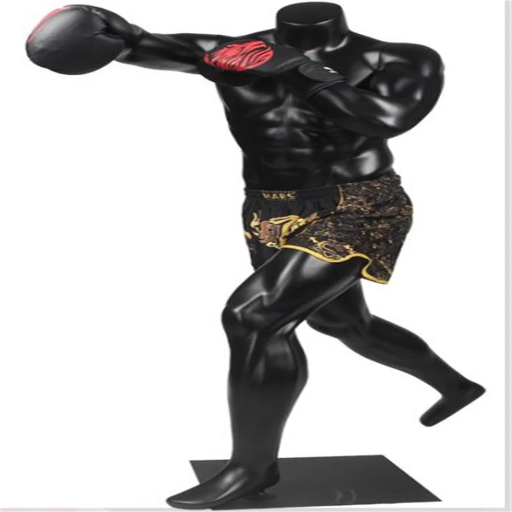 

Plastic Full Male Sports Boxing Muscles Mannequin, Combat Body Dummy Model, Iron Base Props Display, Clothing Store, E083