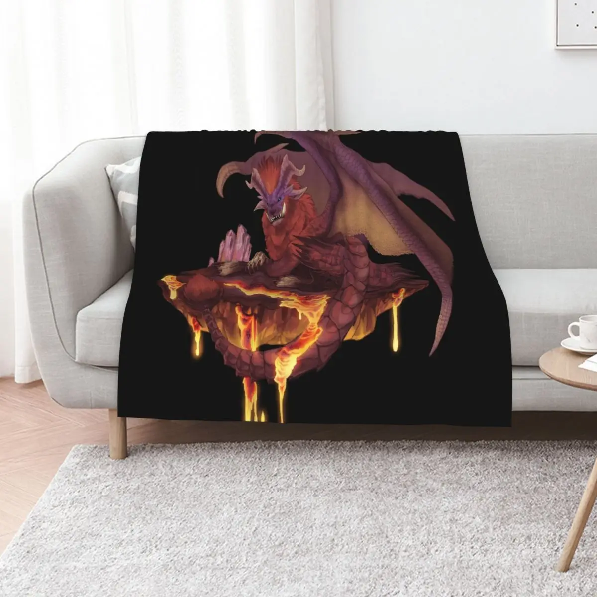 Elder Dragon - Teostra Throw Blanket Luxury St Thin Cute Plaid warm winter Furry Blankets