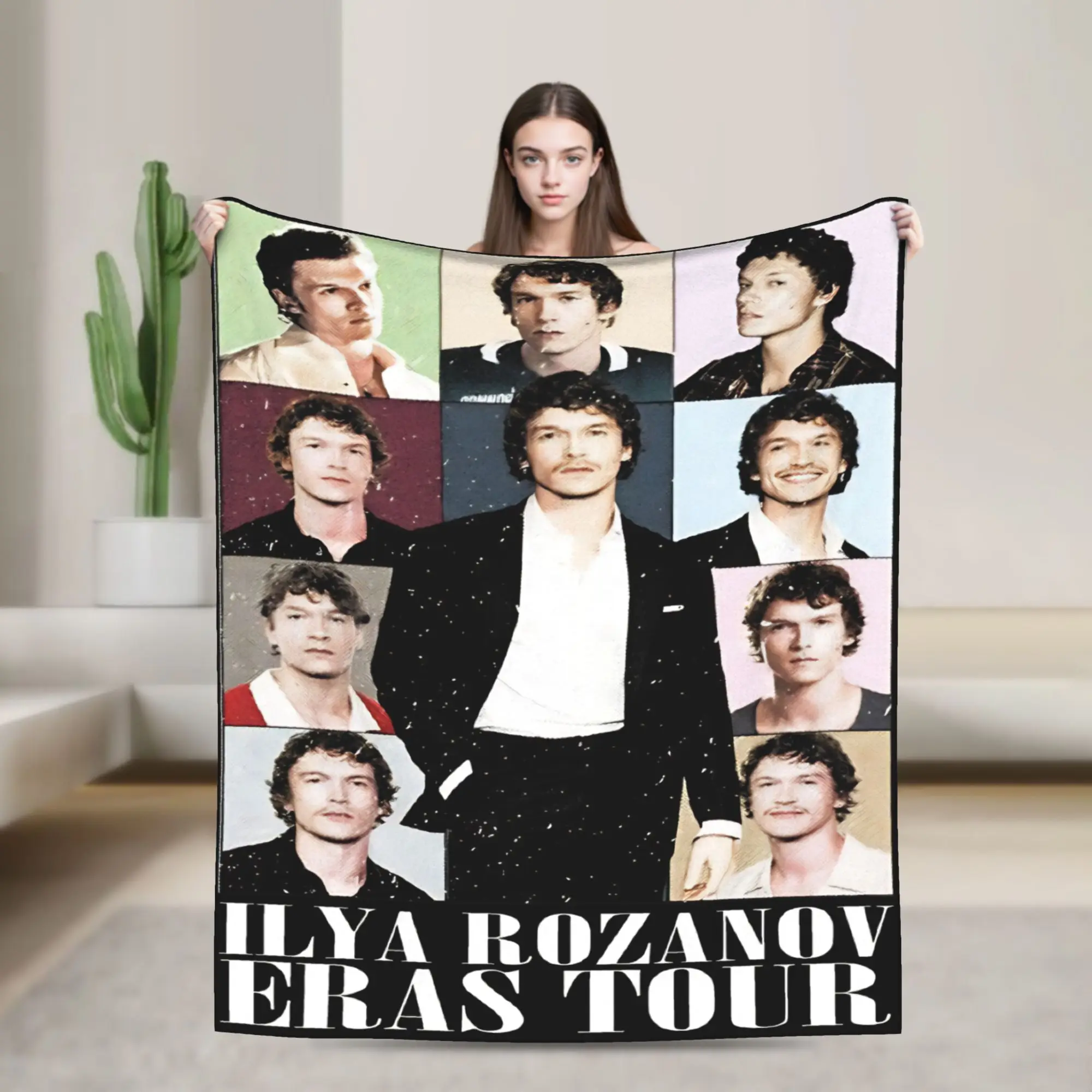 Jonathan Bailey Actor Velvet Throw Blanket Comedy Blanket for Sofa Bedroom Warm Quilt