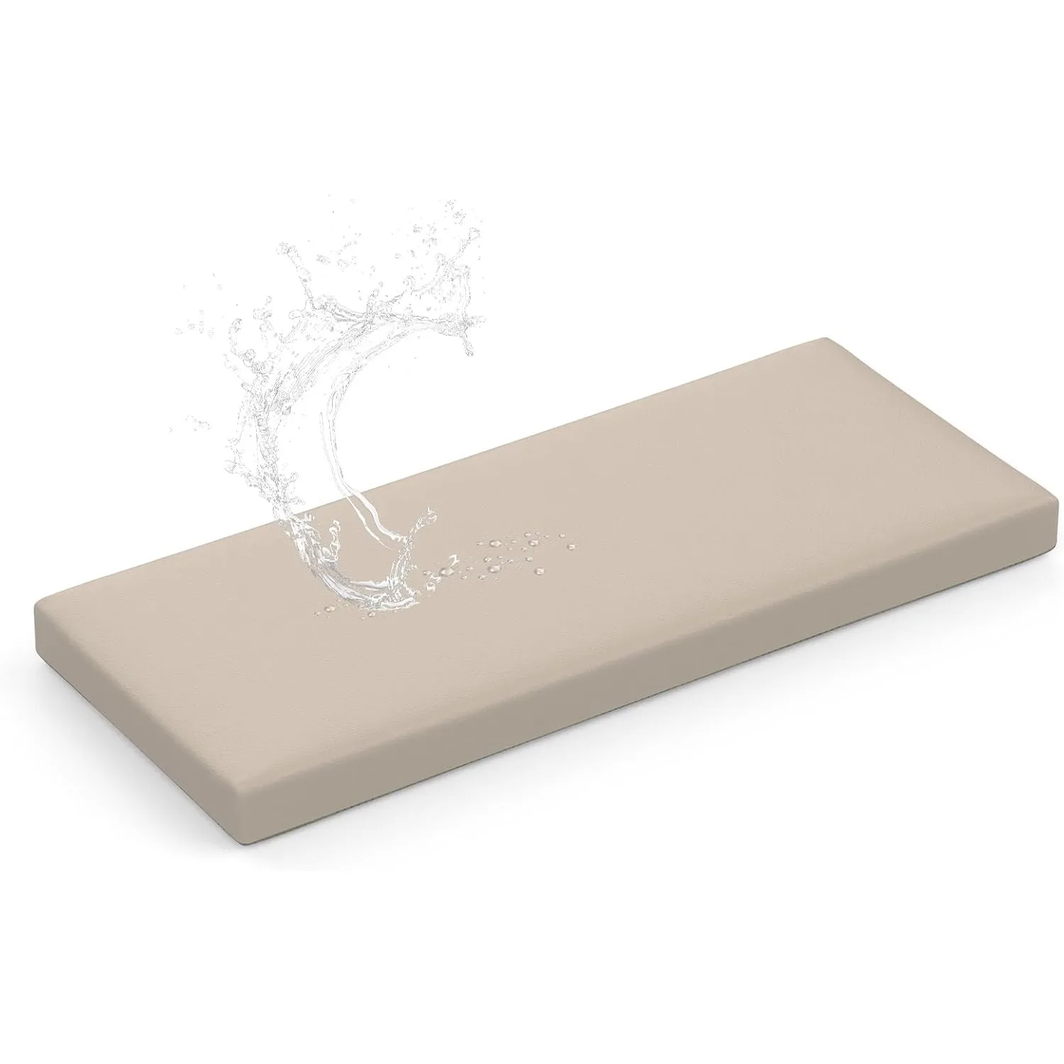 Coussin de mobilier d'extérieur avec fermeture éclair, imperméable, pour banc/chaise/banc de fenêtre, coussin de terrasse/banc de banquette résistant à l'huile