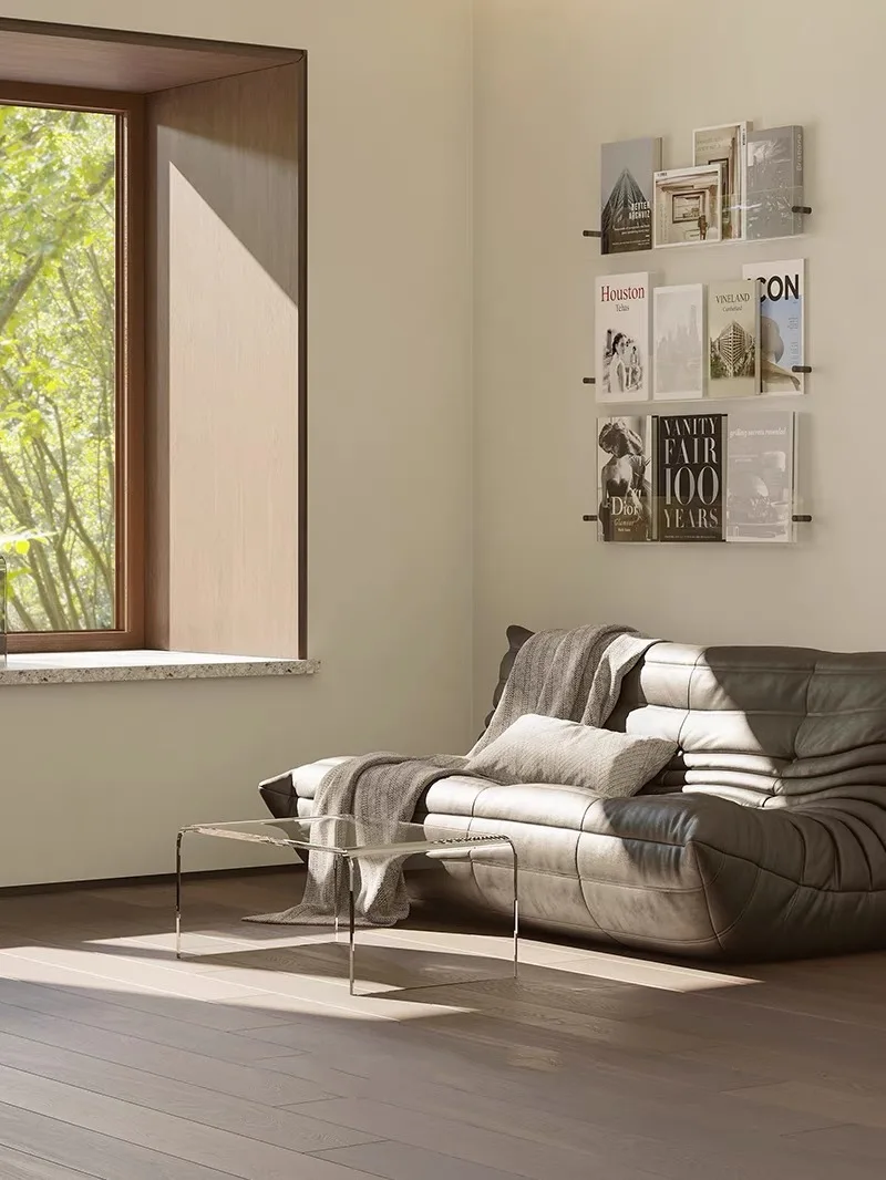 Light luxury modern coffee table, home double-layer living room, small apartment minimalist balcony