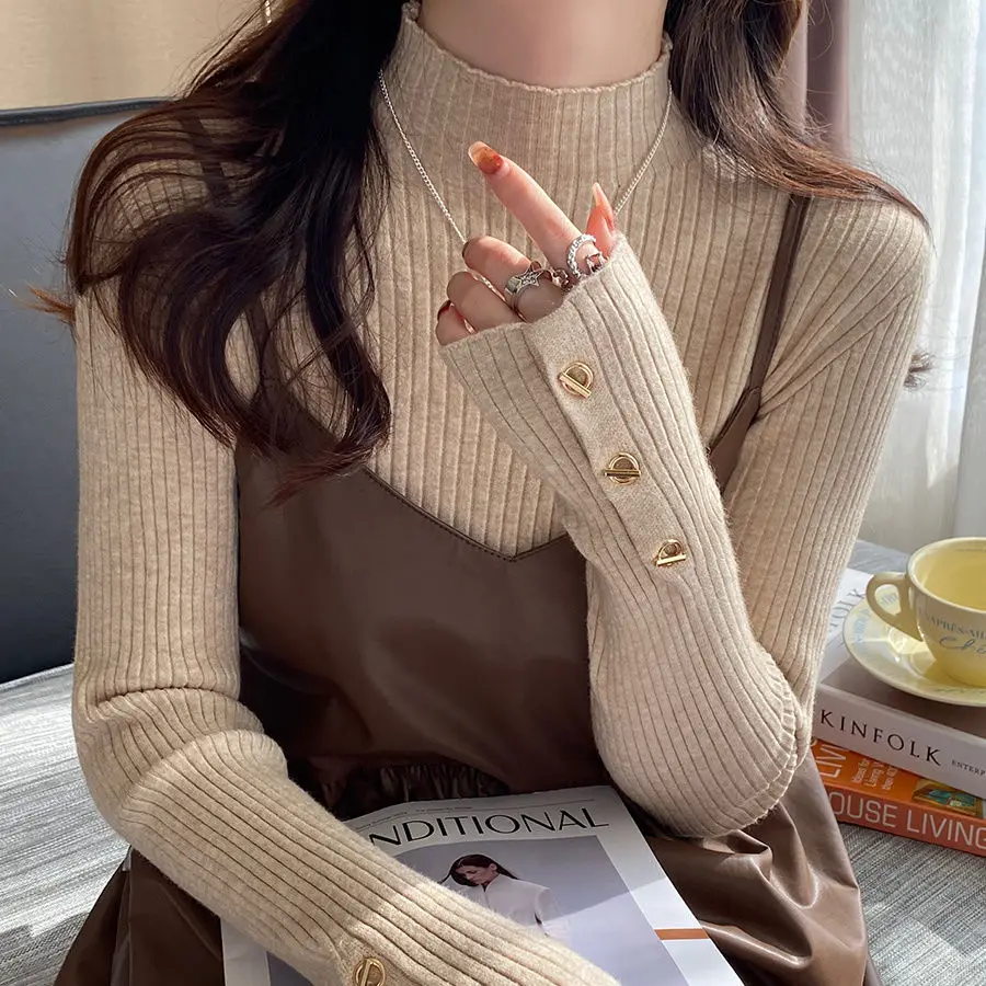 البلوزات لاعبا المرأة المرأة طويلة الأكمام أعلى الصوف الخالص المتضخم طاقم الرقبة كلية الحرم الجامعي خمر مستوحاة نمط البلوز #6