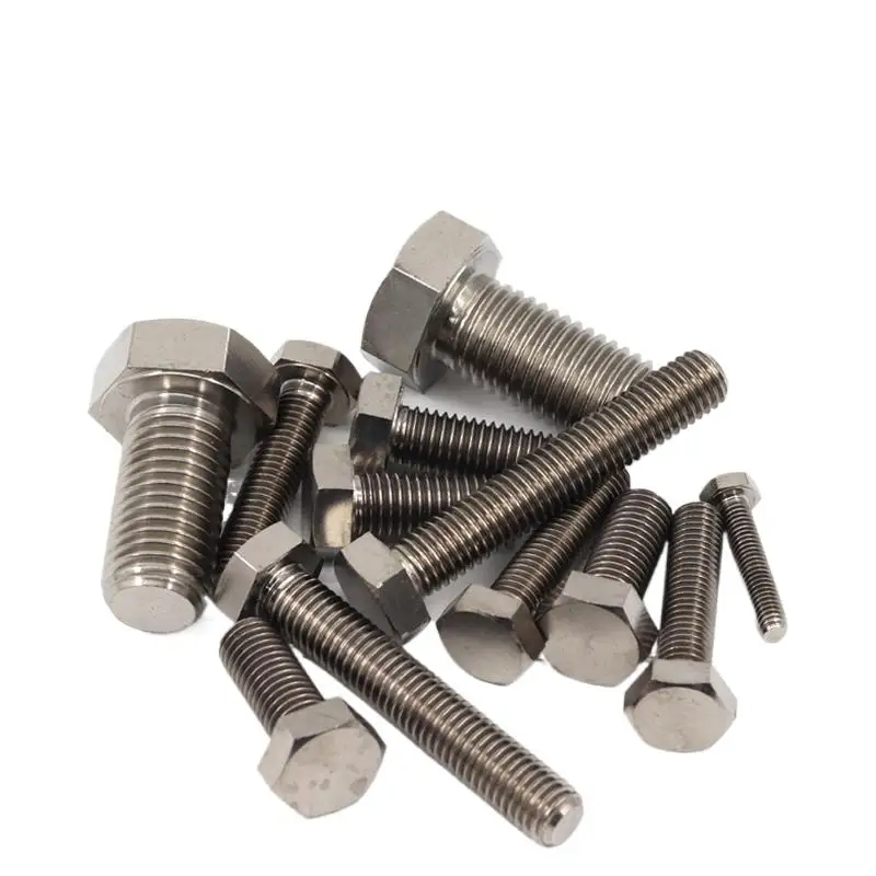 

10pcs/lot Titanium external hex bright bolt m12x10/12/15/20~120mm hexagon head screw pure titanium alloy din933 Outer hex screw
