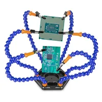 Soldering Station with Six Flexible Arms Metal Base Tool 6 Aid Vise Aluminum for Repair